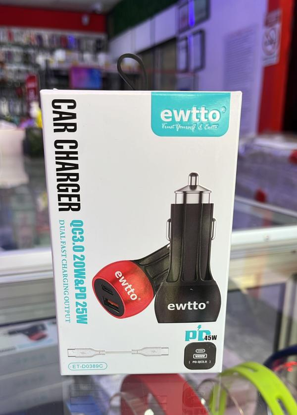CARGADOR CARRO EWTTO ET-D0389C 45W